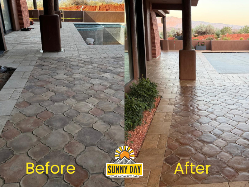 Paver Sealing in Woodland Hills Utah | Sunny Day Stone Care